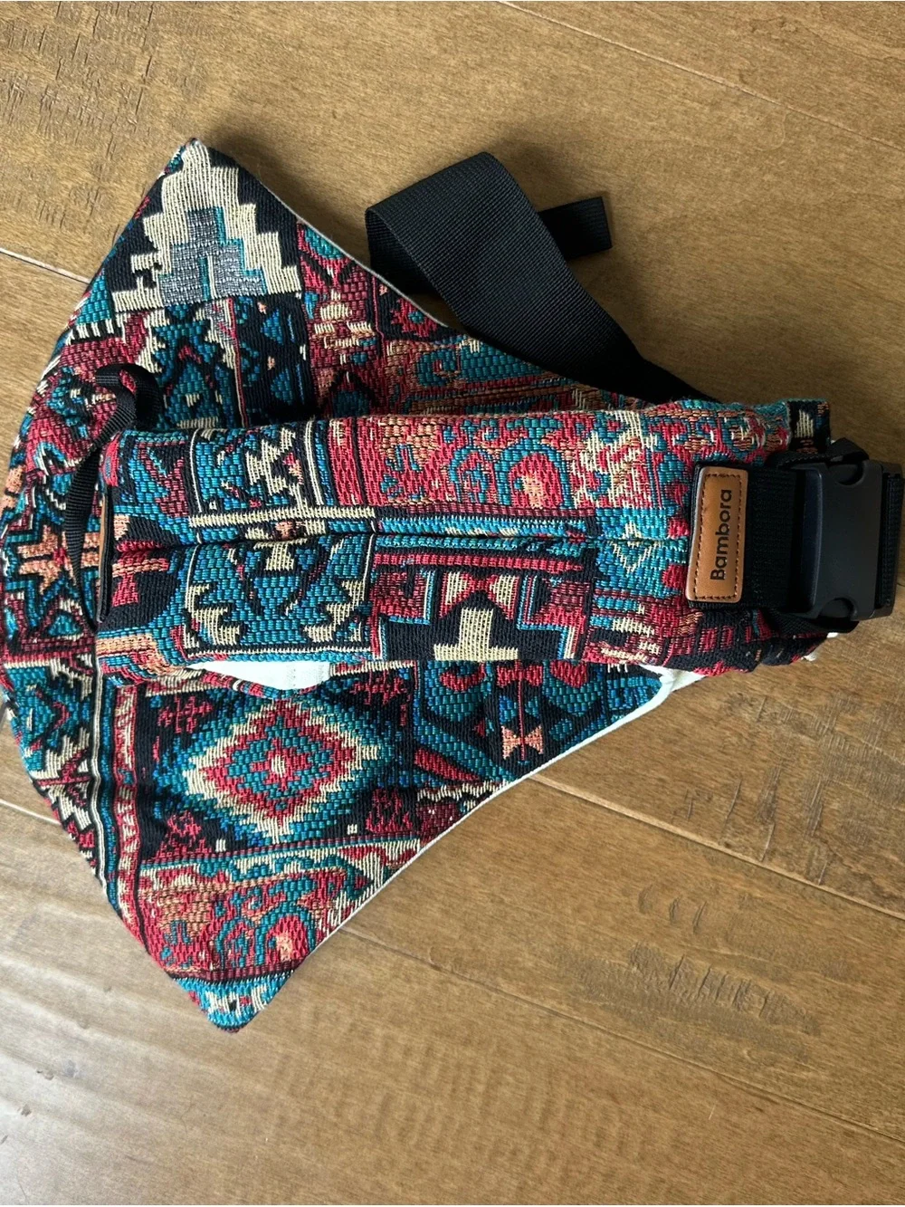 Bambora Adjustable Sling Carrier in Blue & Multicolor - Comfortable Support